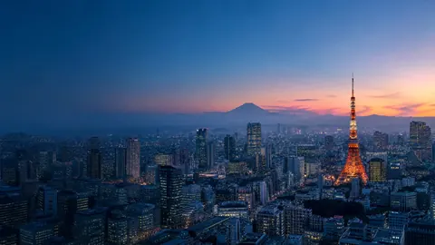 夕暮れの東京